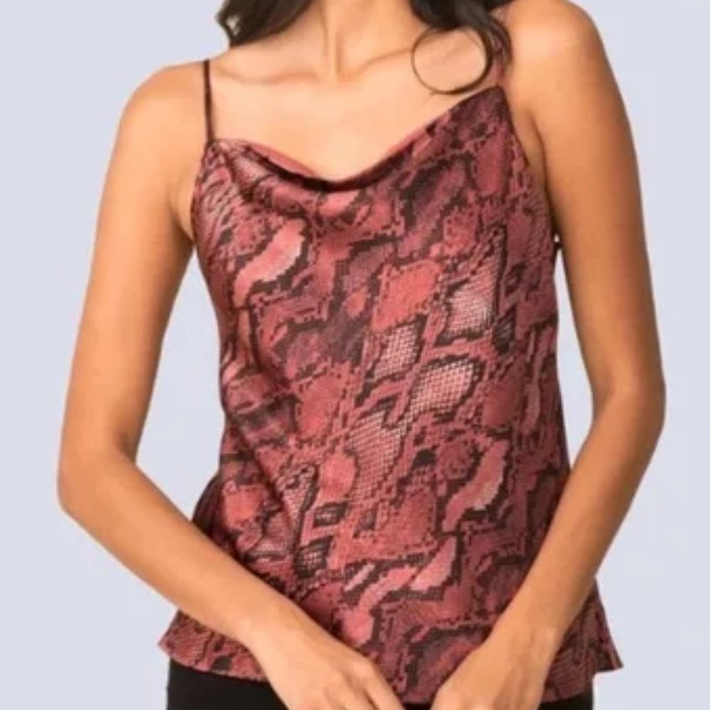 L'AGENCE Kay Cowl Neck Cami silk  XS
